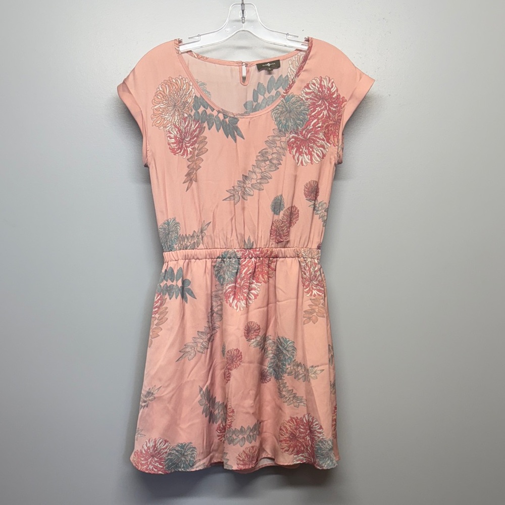 Surekana Floral Dress with Pockets Elastic Waist Summer Dress SIZE S